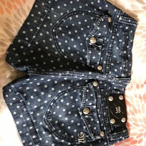 Miss Me Jean polka dot shorts